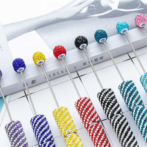 oly-cfce40f5f4cd8b0e5d7c727b8aa87ff7 Wholesale DIY Beaded Spinning Pen Decorative Plastic Ballpoint for Daily Use