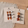 oly-cfce91b84807343cbf9e27e4c12e2688 Wholesale 3-Pack! Caramel Color Cute Star Bow Hair Clips, Side Clips, Girly Duckbill Clips, Bangs Clips, Hair Accessories