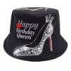 Wholesale Happy Birthday Crown High Heel Pattern Bucket Hat Fashion Accessory for Gift Boutique Resale