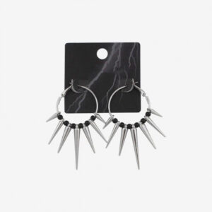 Wholesale Punk Gothic Spike Earrings for Men Women Geometric Hoop Design Alloy Handmade Jewelry Accessory