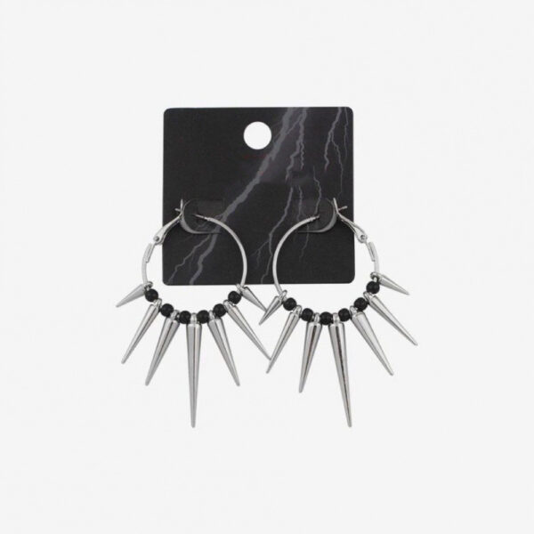 oly-cfe050106cd956c86ab43fc489301b85 Wholesale Punk Gothic Spike Earrings for Men Women Geometric Hoop Design Alloy Handmade Jewelry Accessory