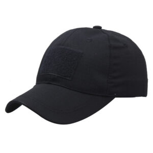 Wholesale Solid Black Baseball Cap with Mesh Panels Outdoor Sunshade Hat Resale
