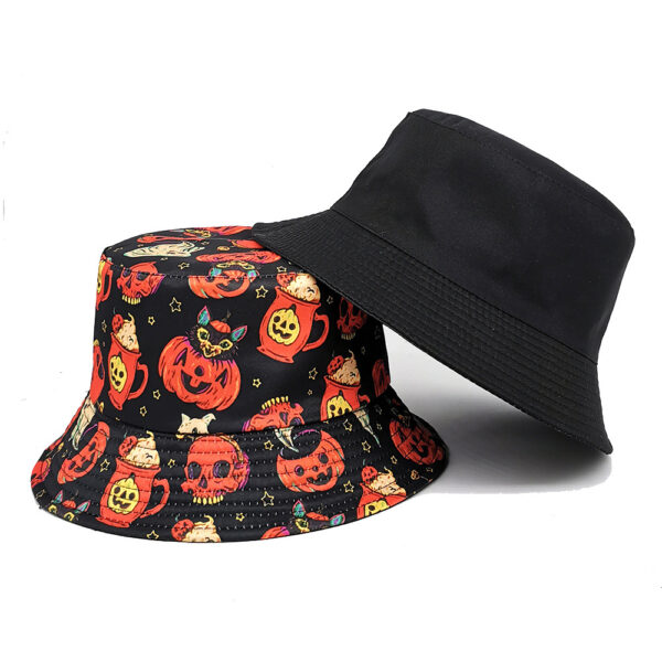 oly-d012c3fd8c0775f516fc53c6f9e7f66a Wholesale Halloween Cartoon Double Sided Fisherman Hat Stylish Sun Protection Fashion Accessory