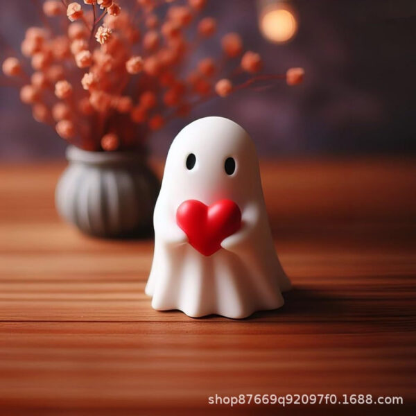 Wholesale Funny Halloween Ghost Resin Ornament for Home Garden Decoration Gift