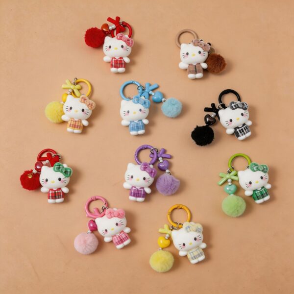 Wholesale PVC Flocked 3D Cartoon Phone Chain Pendant DIY Bag Keychain for Everyday Use OLY Exclusive