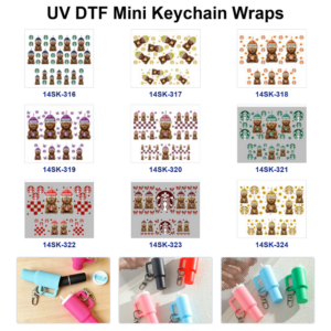 oly-d04611f781ed248a4dda19761121ffc2 Wholesale 2/4/8pcs Teddy Bear Theme Mini Cup Keychain Sticker