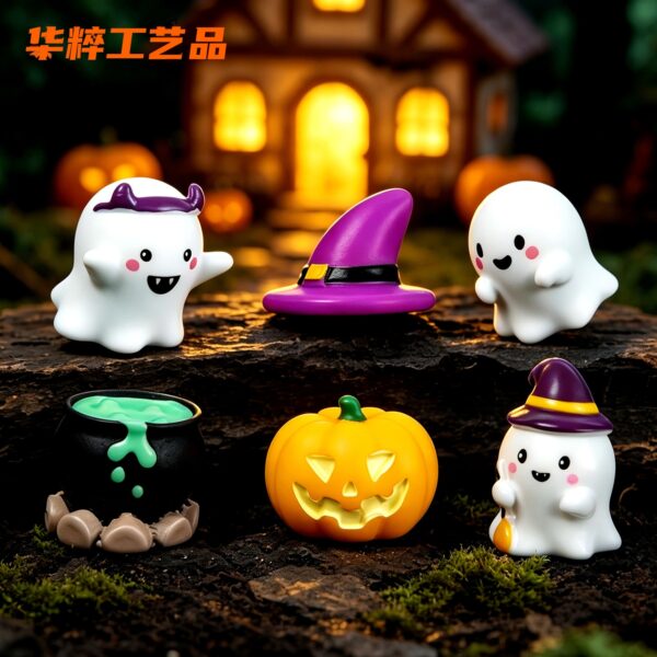 Wholesale Halloween Wizard Ghost Resin Figurine Desktop Ornament Chic Home Decor