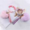 oly-d065ef68ba8bc48e28ff6b744f4aa571 Wholesale European Style Silicone Beaded Wrist Keychain with Leather Tassel Chic Boutique Key Ring Accessory for Daily Use or Gifts
