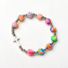 oly-d0853ca15b914b8542448897dc6e626e Wholesale Colorful 8mm Bead Cross Bracelet Elastic String Fashion Accessory for Gift