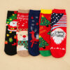 oly-d0853f233911e15c990f29e29afd1bcd Wholesale Christmas Cartoon Mid Calf Socks Santa Snowflake Elk Pattern Winter Gift Boutique Resale