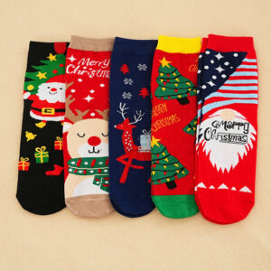 Wholesale Christmas Cartoon Mid Calf Socks Santa Snowflake Elk Pattern Winter Gift Boutique Resale