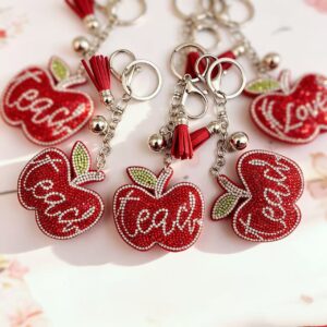 oly-d08c02b5bff131ccb95bbc7aa5ac36fc Wholesale Design Rhinestone Letter Keychain, Red Tassel Bag Charm, Boutique Resale Gift