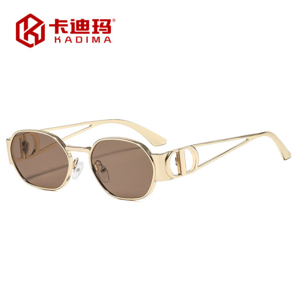 oly-d095d38d6e13b45aa7e264b0ea207dba Wholesale Retro Gold Metal Sunglasses UV400 Gray Lenses Everyday Fashion Accessory
