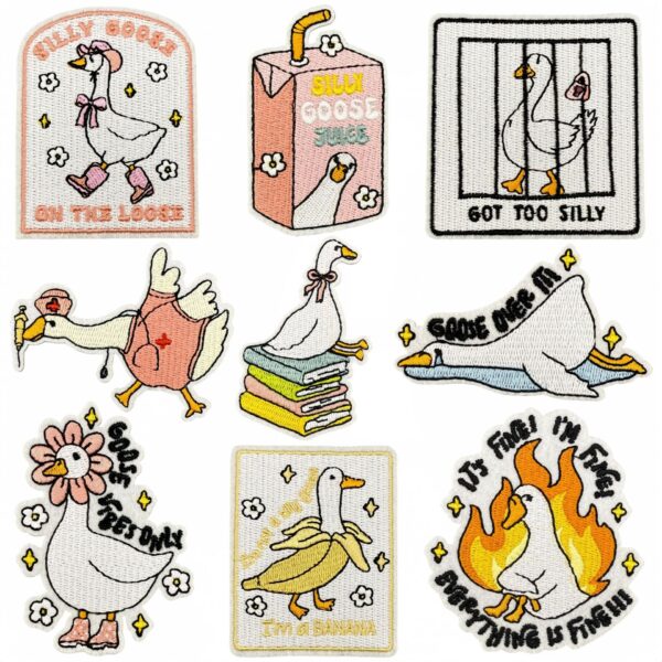 Wholesale Humorous Goose Embroidered Patch Decorative Accent for Clothing and Bags