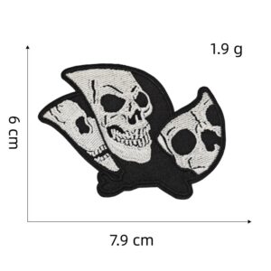Butterfly skull cloth sticker 2#