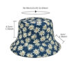 Wholesale Double Sided Bucket Hat with Chic Floral Pattern for Outdoor Sun Protection Fashion Accessory