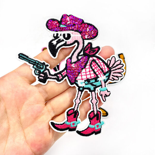 oly-d0b3c65bea6fbe522fdb92f7ead87576 Wholesale Polyester Flamingo Ice Cream Octopus Bow Embroidery Patch Fashion Accessory Party Gift