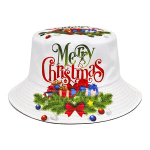 Wholesale Stylish Double Sided Christmas Bucket Hat with Sun Protection Unisex Gift for Resale