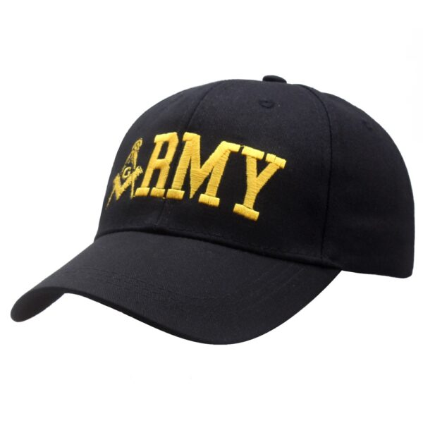 Wholesale Masonic Embroidered Baseball Cap Cotton Black Sun Hat for Party Gift