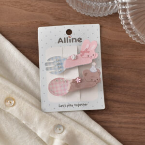 2# Fork and Spoon Lying Rabbit/Bear - 2pcs