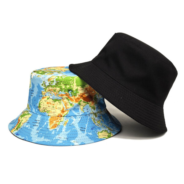 oly-d0f0108b51de95ec831477a94dc201ff Wholesale Map Print Bucket Hat Sun Protection Outdoor Casual Hat for Men