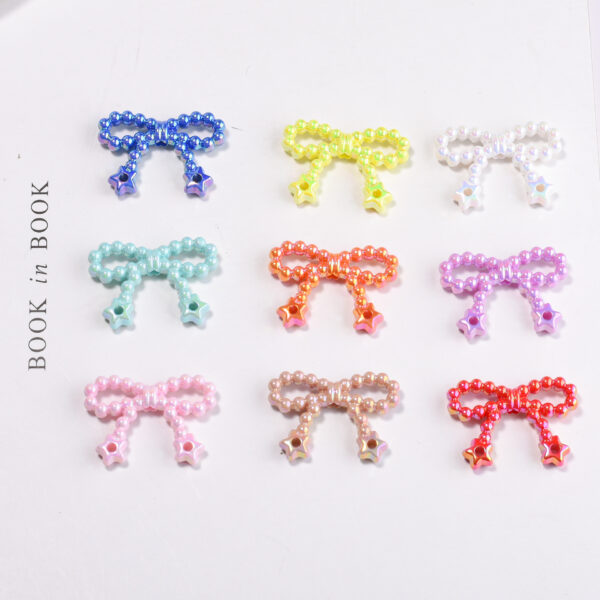 oly-d10954d9f663ff37591293f1974cbcfc Wholesale Colorful Bow Design Acrylic Loose Beads UV Coated for DIY Phone Chain Bag Charm Boutique Resale