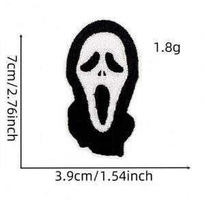 Black skull cloth patch 13#