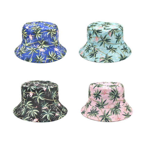Wholesale Fisherman Hat with Plant Print Pattern for Outdoor Sun Protection