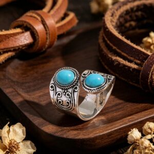 Wholesale Vintage Flower Carved Open Ring, Silver Alloy, Unisex Fashion Accessory for Resale