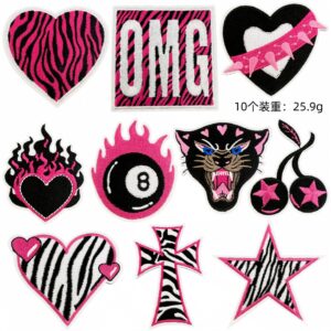 Y2K Element Fabric Patches A Set of 10