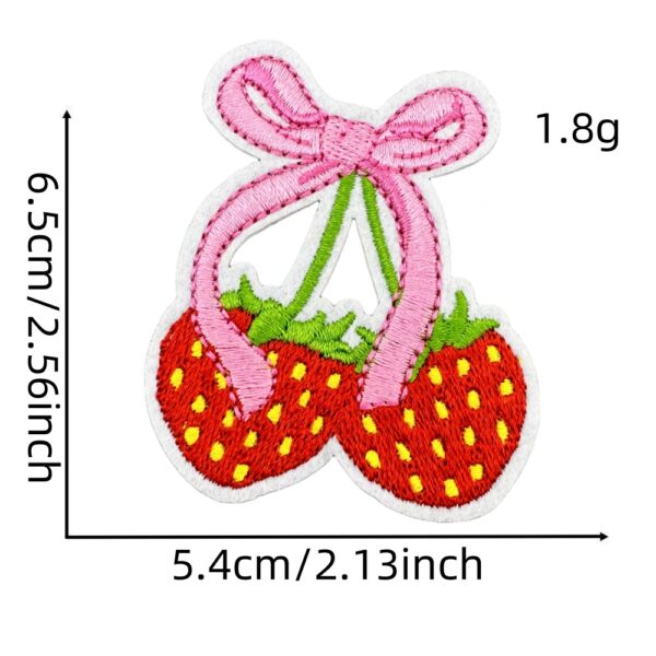 Wholesale Embroidered Strawberry Snail Cartoon Patch for Clothing Decoration Resale