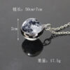 Wholesale Trendy Glass Pendant Necklace with Starry Sky Pattern Jewelry Accessory for Gift Boutique Resale