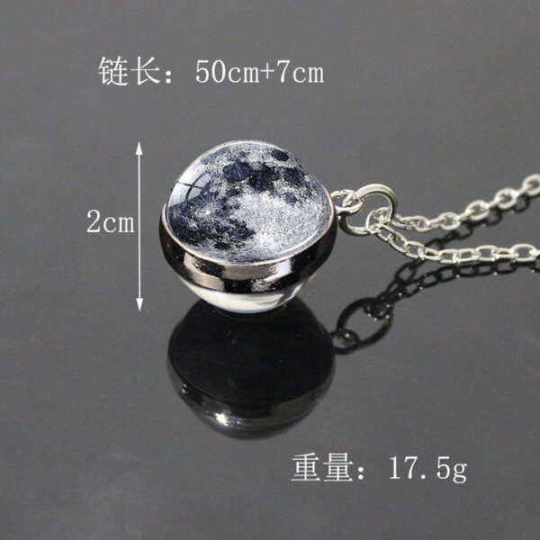 Wholesale Trendy Glass Pendant Necklace with Starry Sky Pattern Jewelry Accessory for Gift Boutique Resale