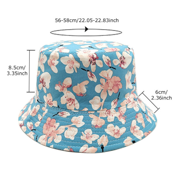 oly-d16ac614e7203d482afab7f2cddeb25f Wholesale Double Sided Floral Print Bucket Hat Sun Protection Everyday Casual Hat for Women