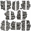oly-d16cf3c972ed63cb91904322176d63e7 Wholesale Iron-On Embroidered Patches English Slogan Decorative Clothing Bag DIY Accessory