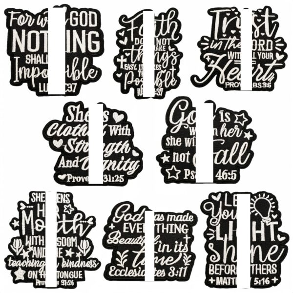 oly-d16cf3c972ed63cb91904322176d63e7 Wholesale Iron-On Embroidered Patches English Slogan Decorative Clothing Bag DIY Accessory