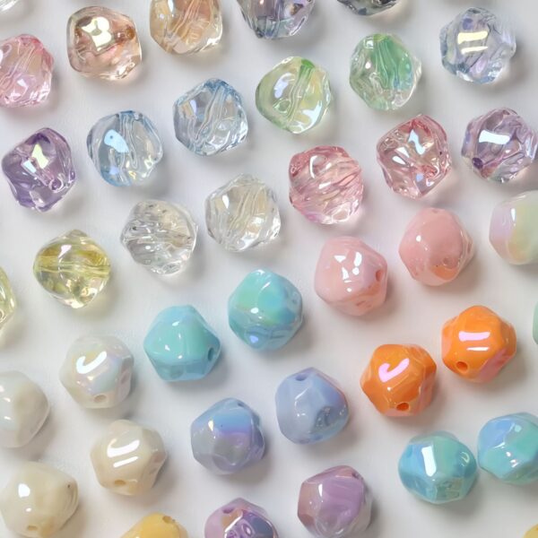 oly-d16e0919115541172341fb608b5756b1 Wholesale Electroplated Acrylic Irregular Stone Shape Loose Beads DIY Jewelry Making Fashion Accessory for Boutique Resale