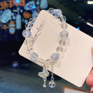 Blue butterfly ice transparent bracelet (bag)