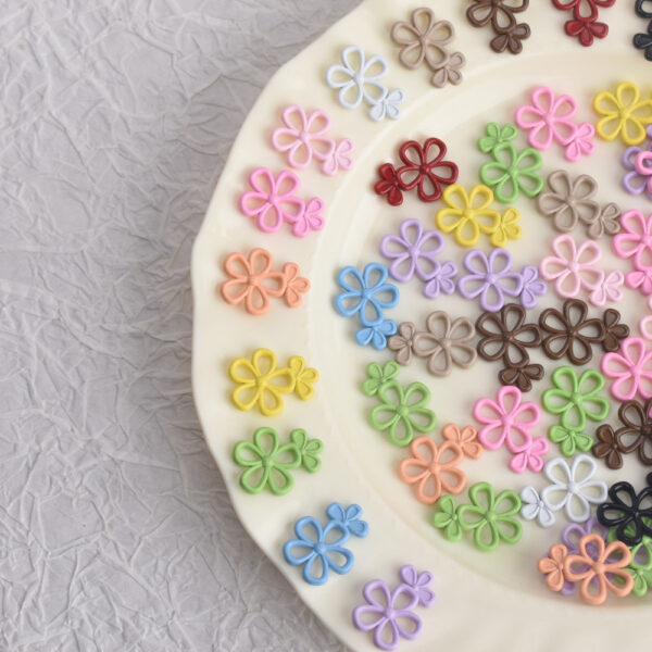 oly-d18691e05dc30c59fe2424040a789792 Wholesale Alloy Baking Paint Double Flower Pendant DIY Phone Chain Keychain Accessory Mix Color Resale Gift