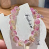 oly-d1b9ed35de48f8f3777d623a3828e0ab Wholesale Crushed Glass Bead Bracelet TwoColor Ice Transparent for Kids Jewelry Accessory