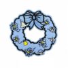 Wholesale Trendy Winter Cartoon Embroidered Patches Snowman Penguin Blue Embroidery Badges DIY Accessory