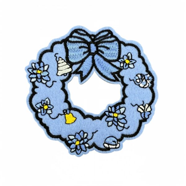 Wholesale Trendy Winter Cartoon Embroidered Patches Snowman Penguin Blue Embroidery Badges DIY Accessory