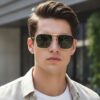 Wholesale Retro Metal Frame Sunglasses Classic Double Beam Pilot Design for Driving Sun Protection Fashion Accessory