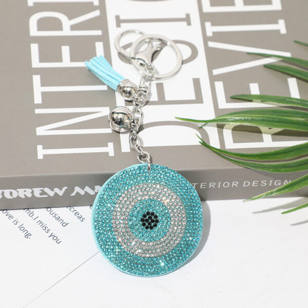 Wholesale Decorative Red Korean Velvet Rhinestone Eye Keychain Bag Charm Wedding Gift
