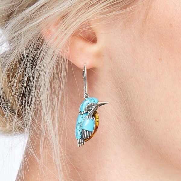 oly-d1f7326614760667c5d8fa7dfef93cb1 Wholesale Vintage Silver Bird Turquoise Earrings Stylish Jewelry Accessory for Wedding Gift