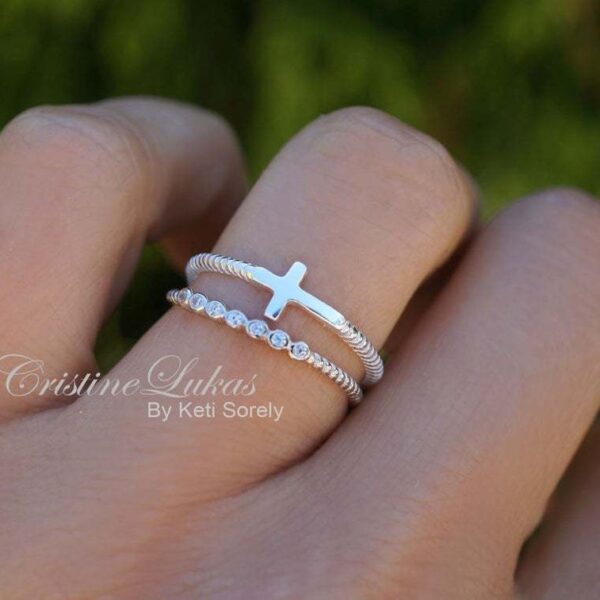 oly-d1ff78a96557f99c8a7efa1c885daff5 Wholesale Double Layer Cross Bohemian Gold Alloy Ring Fashion Jewelry Accessory