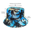 oly-d22aa4189fb546024b256fa29cb452a2 Wholesale Chic Orange Double Sided Fisherman Hat with Colorful Coconut Tree Print Unisex Sun Hat