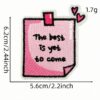 oly-d22dbcc3a92250964c67cd9079b486a6 Wholesale Decorative Pink Inspirational English Embroidered Patch for Clothing Accessory