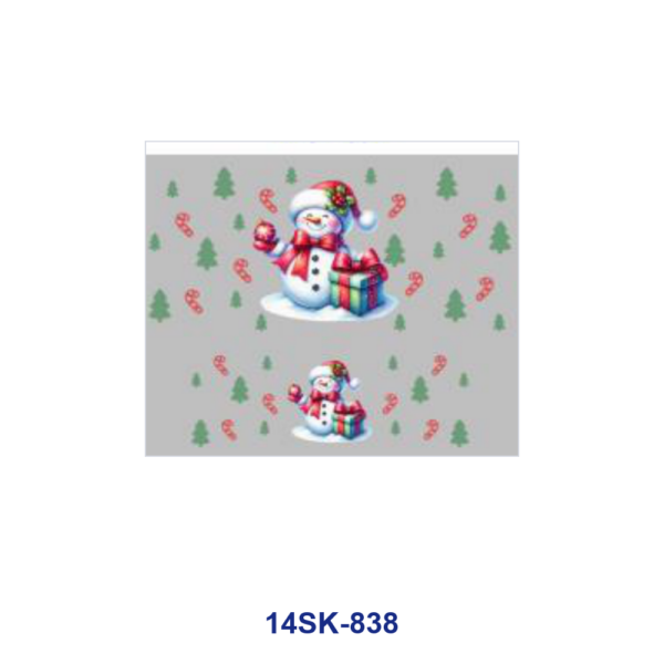 oly-d23e2c767c92a6e44358d4ceac71031c Wholesale 2/4/8pcs Christmas Snowman Winter Print Mini Cup Keychain Sticker