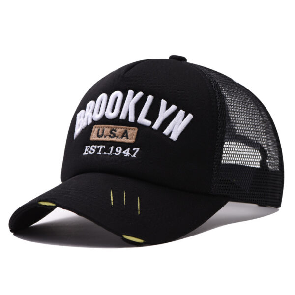 oly-d24fcd181f81bcf3caf1bcd71f9a523c Wholesale Brooklyn Letter Design Mesh Cap Sun Hat Fashion Accessory Gift for Boutique Resale